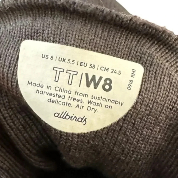 Allbirds Tree Toppers Charcoal Lightweight High Top Lace Up Sneaker Shoe - Picture 10 of 11